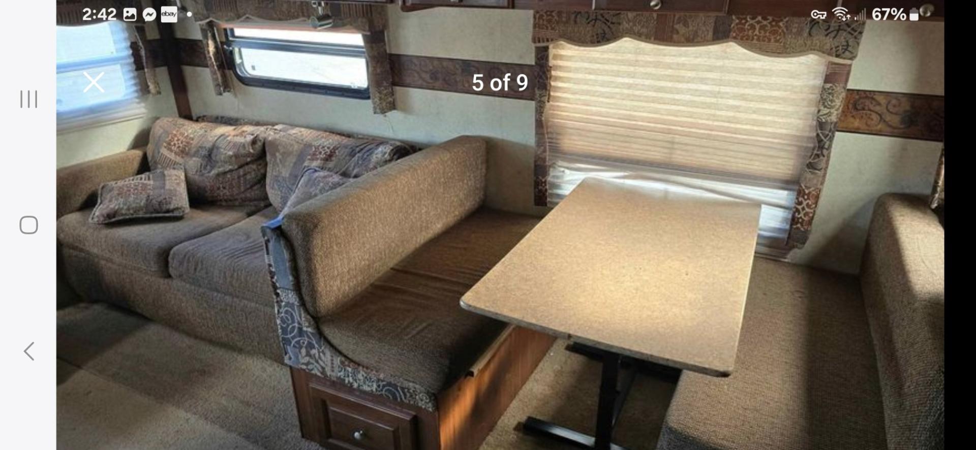 2013 White Forest River Flagstaff , located at 923 US HWY 87 E., Billings, MT, 59101, (406) 245-0456, 45.795788, -108.451881 - Half ton towable Bumper pull toy hauler, Front queen walk around bed, Rear Living room with 2 chairs, Auto awning, Auto jacks, Heated and enclosed underbelly, Booth dinette and couch both make into beds, Could sleep 6. Dry weight 5,676 lbs. We CERTIFY OUR USED INVENTORY!!!! John at 4062080659 - Photo#4