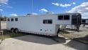 2003 White Sooner 3 Horse LQ , located at 923 US HWY 87 E., Billings, MT, 59101, (406) 245-0456, 45.795788, -108.451881 - Very nice three horse slant, 36' overall length, 7' short wall, Aluminum on aluminum, A/C, Forced air heat, Huge 6' midtack with sink, Rear three horse saddle rack, Tires at 80 percent, Front queen bed, couch makes into a bed, Full bath shower toilet, Light hail. John at 4062080659 - Photo#1