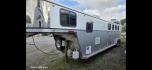2007 White Classic Gold 4 ,,Horse , located at 923 US HWY 87 E., Billings, MT, 59101, (406) 245-0456, 45.795788, -108.451881 - 2007 Classic Gold 4 horse w/ LQ $25,900 Located in Billings MT 2007 Classic 4 horse Gold. 35' overall...28' box lenght. ..horse area 80" X 15'... interior Height 7'... Hay rack... generator... 7' wide ... mangers... rear tack.... 10ft short wall... full bath shower toilet... ac.. forced air - Photo#1