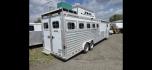 2014 Elite 5 Horse LQ , located at 923 US HWY 87 E., Billings, MT, 59101, (406) 245-0456, 45.795788, -108.451881 - 2014 Elite 5 Horse LQ Billings MT $85,900 This is such a nice trailer!!! OUTLAW conversion package. 5 horse with a 16' short wall. Generator, hay pod, satellite dish, rear tack, aluminum on aluminum, fold down windows front and back, studwall, auto awning. 8' wide, 41' overall, floor length 3 - Photo#1