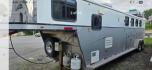 2007 Gray Classic Gold 4 Horse , located at 923 US HWY 87 E., Billings, MT, 59101, (406) 245-0456, 45.795788, -108.451881 - 2007 Classic Gold 4 horse w/ LQ $25,900 Located in Billings MT 2007 Classic 4 horse Gold. 35' overall...28' box lenght. ..horse area 80" X 15'... interior Height 7'... Hay rack... generator... 7' wide ... mangers... rear tack.... 10ft short wall... full bath shower toilet... ac.. forced air - Photo#1