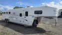 2011 White Trails West 4 Horse LQ , located at 923 US HWY 87 E., Billings, MT, 59101, (406) 245-0456, 45.795788, -108.451881 - 2011 Trails West 4 Horse LQ Located in Billings MT $29,900 This is a really nice 7' wide, 4 horse slant, with 12' living quarters. Inside is built for warm bloods at 8'8" high and length from chest to butt is 82". It has mangers, drop down windows in front, water tank, rear swing out saddle ra - Photo#0