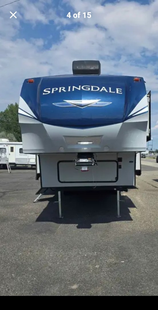 2021 Brown Keystone Springdale , located at 923 US HWY 87 E., Billings, MT, 59101, (406) 245-0456, 45.795788, -108.451881 - 2021 Keystone Springdale 253FWRE Located in Billings MT $24,900 2021 Keystone Springdale 253FWRE 3 slides. 1/2 ton towable luxury living on the road. Front queen bed and booth dinette and couch both make into beds.Could sleep six. This camper takes all the work out of camping w/auto front jack- Photo#0